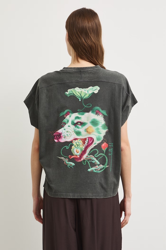 Odzież Medicine T-shirt oversize damski bawełniany RS26-TSDA58 szary