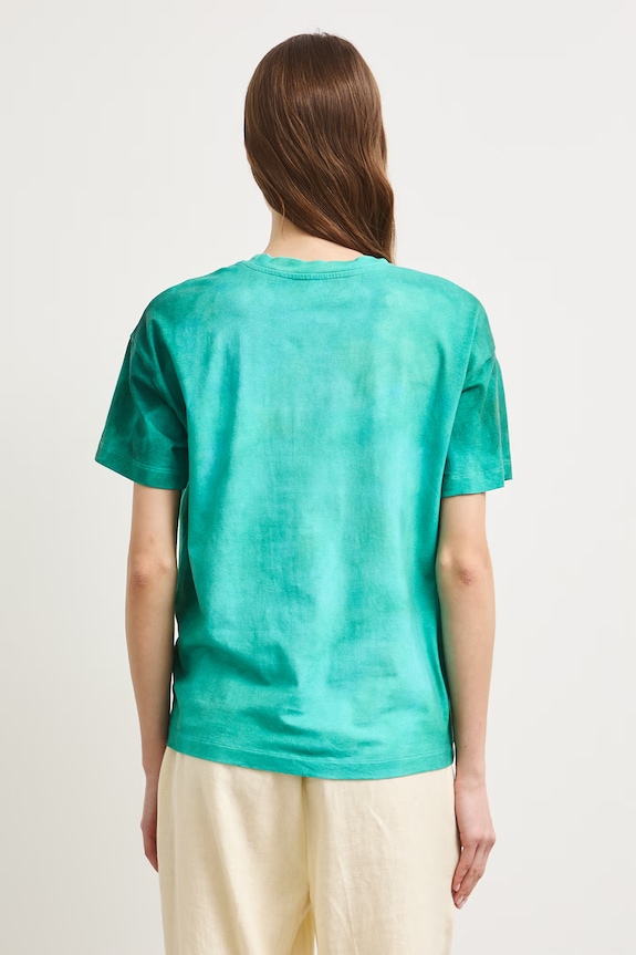 Medicine T-shirt oversize damski bawełniany z elastanem turkusowy RS26-TSDA59