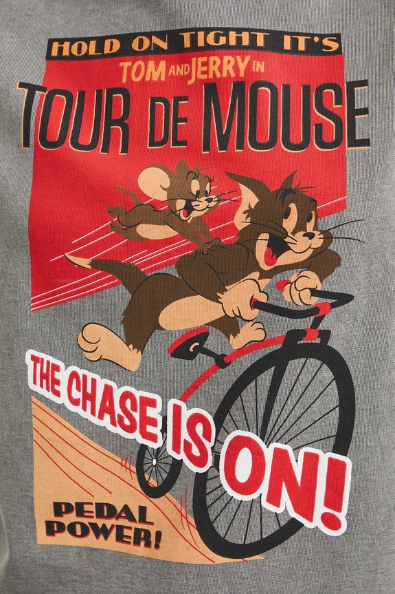T-shirt oversize damski bawełniany Tom and Jerry RS26-TSDA73
