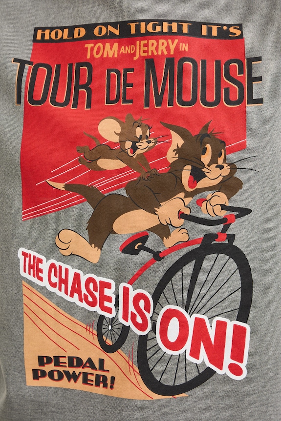 T-shirt oversize damski bawełniany Tom and Jerry RS26-TSDA73