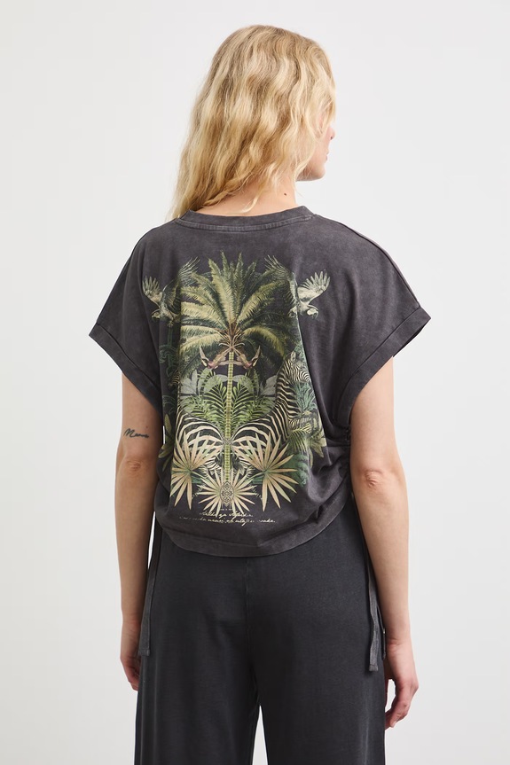 Odzież Medicine T-shirt oversize damski bawełniany RS26-TSDB01 szary