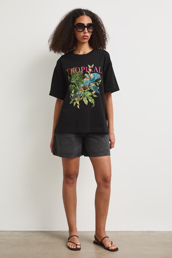 Medicine T-shirt damski bawełniany RS26-TSDB10 czarny RS26