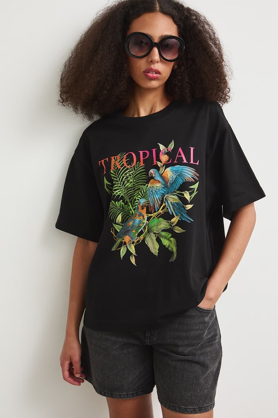 Medicine T-shirt damski bawełniany czarny RS26-TSDB10