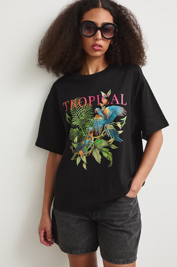 Medicine T-shirt damski bawełniany czarny RS26-TSDB10