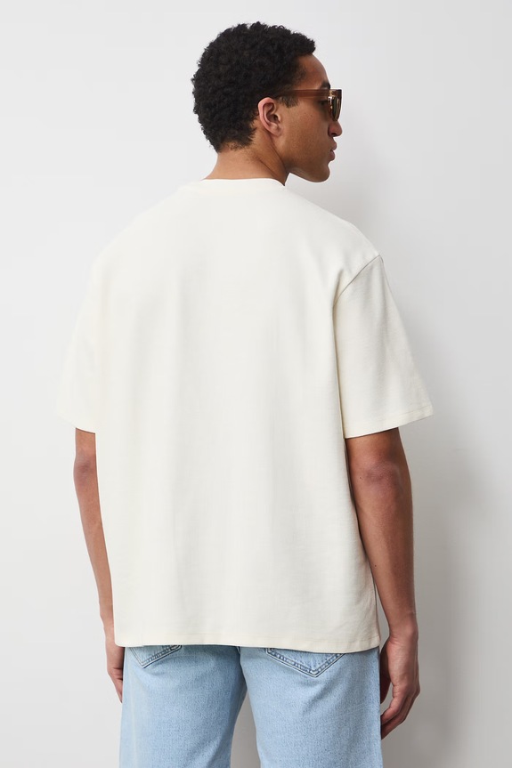 Tričko pánske s textúrou béžová RS26-TSM031