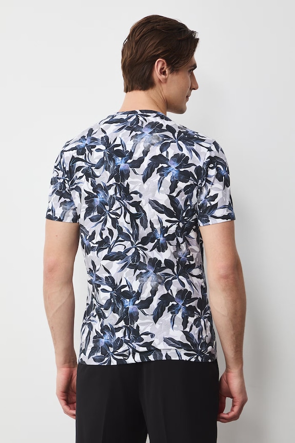 Odzież T-shirt męski bawełniany z elastanem RS26-TSM051 biały