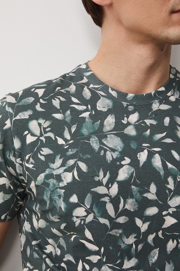 T-shirt męski bawełniany z elastanem RS26-TSM051 zielony