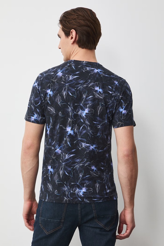 Odzież T-shirt męski bawełniany z elastanem RS26-TSM051 szary