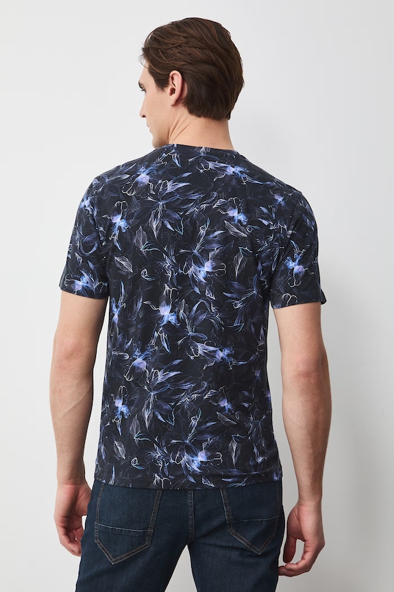 Odzież T-shirt męski bawełniany z elastanem RS26-TSM051 szary