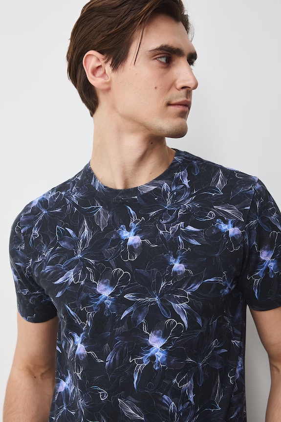 T-shirt męski bawełniany z elastanem szary RS26-TSM051