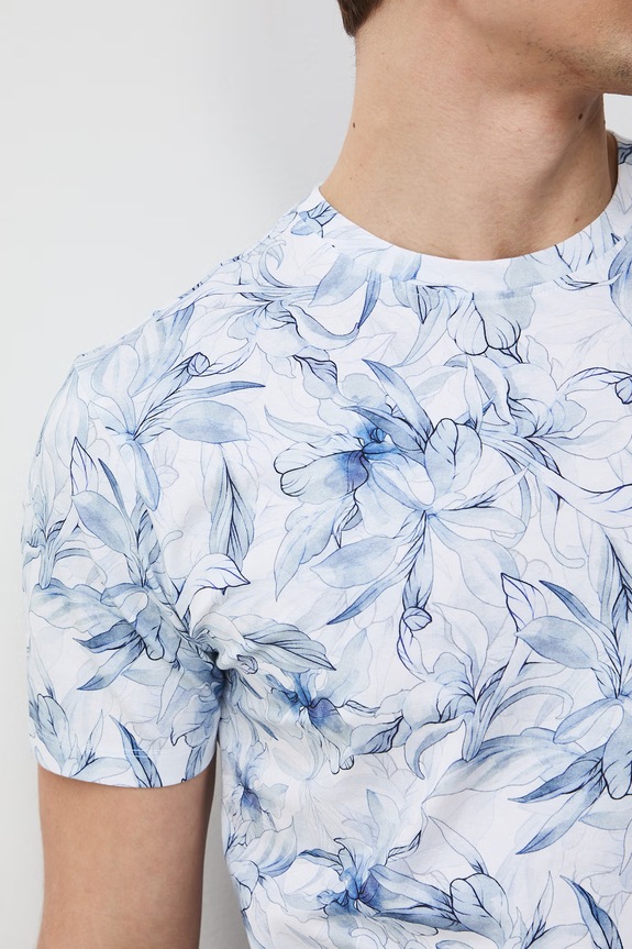 T-shirt męski bawełniany z elastanem RS26-TSM051 multicolor