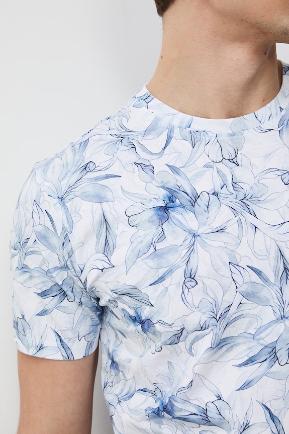 T-shirt męski bawełniany z elastanem RS26-TSM051 multicolor