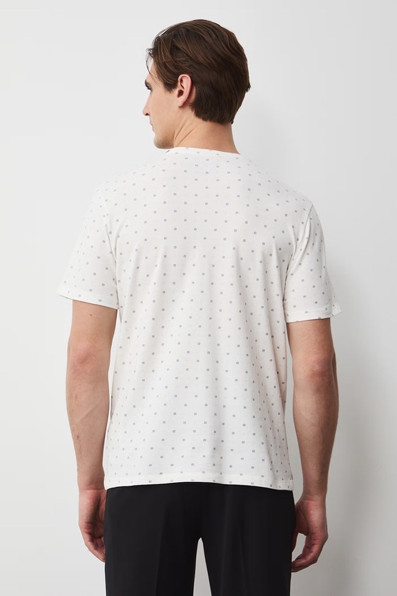 Odzież t-shirt męski bawełniany z elastanem RS26-TSM055 beżowy