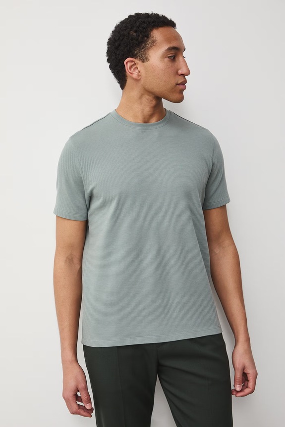 T-shirt męski bawełniany turkusowy RS26-TSM061