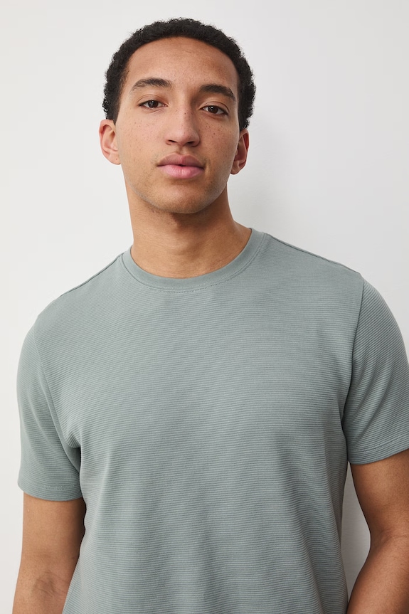 T-shirt męski bawełniany turkusowy RS26-TSM061