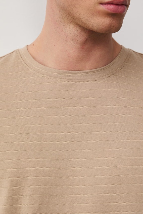 T-shirt męski bawełniany RS26-TSM072 beżowy
