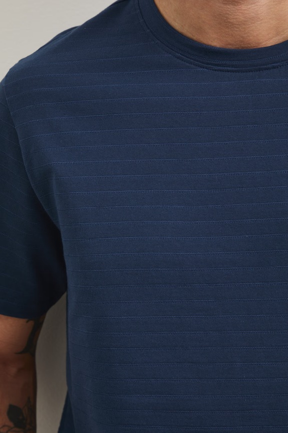 T-shirt męski bawełniany RS26-TSM072 granatowy