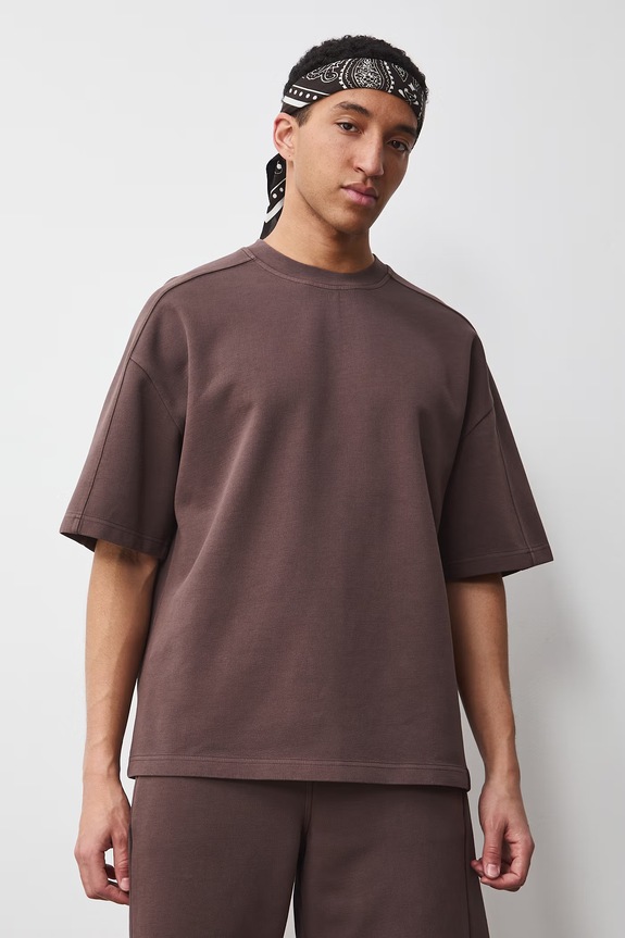 T-shirt męski bawełniany RS26-TSM079 brązowy RS26