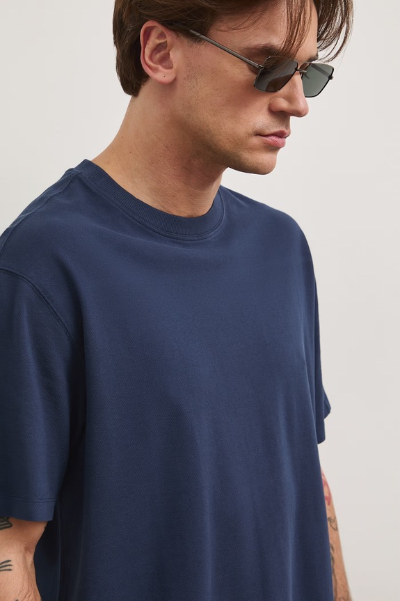 Medicine T-shirt męski bawełniany granatowy RS26-TSM080