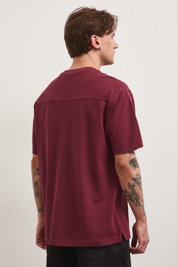 Odzież Medicine T-shirt męski bawełniany RS26-TSM080 bordowy