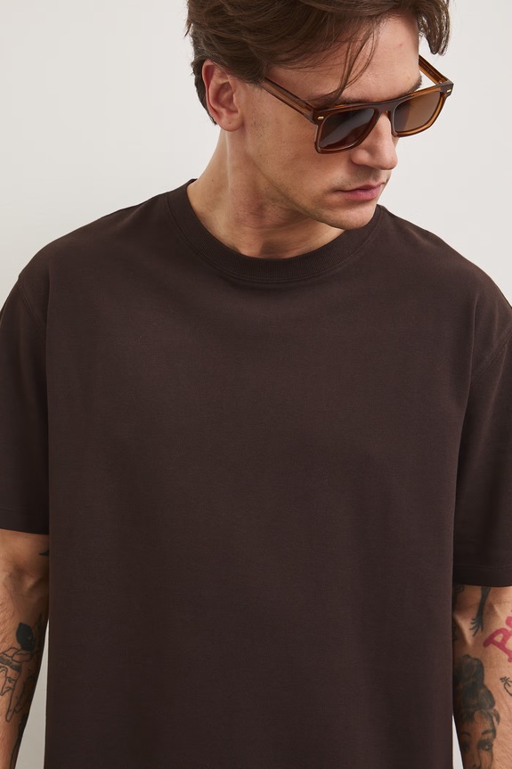 Medicine T-shirt męski bawełniany brązowy RS26-TSM080