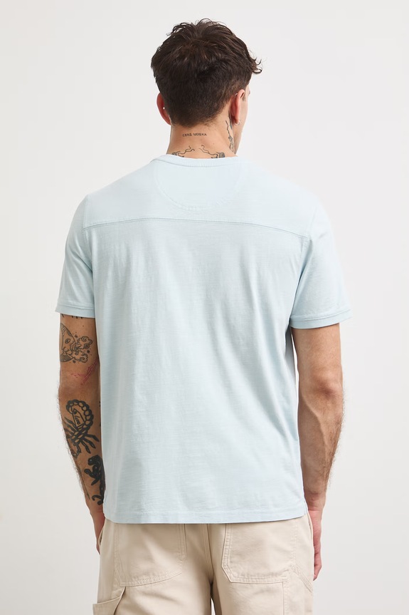 Oblečenie polo tričko pánske bavlnené s efektom prania RS26-TSM090 modrá