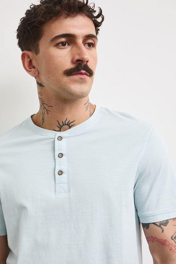 polo tričko pánske bavlnené s efektom prania modrá RS26-TSM090