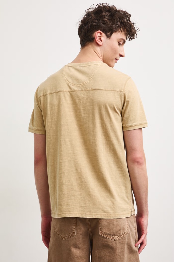 Oblečenie Polo tričko pánske bavlnené s efektom prania RS26-TSM090 béžová