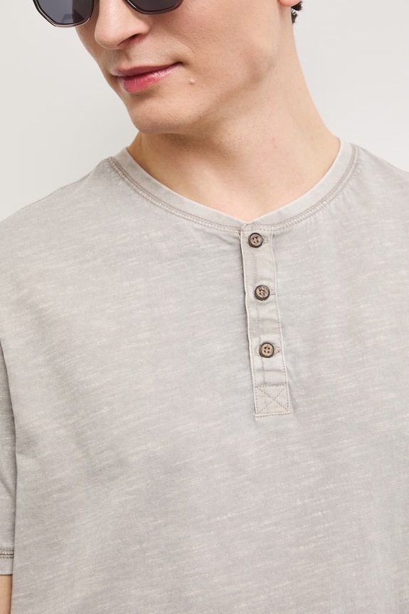 Polo tričko pánske bavlnené s efektom prania RS26-TSM090 sivá