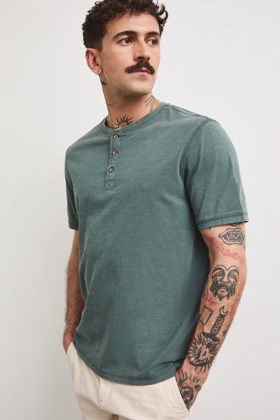 Polo tričko pánske bavlnené s efektom prania RS26-TSM090 zelená RS26