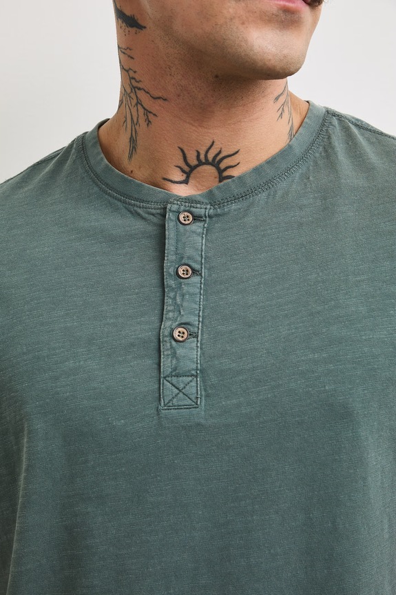 Polo tričko pánske bavlnené s efektom prania RS26-TSM090 zelená