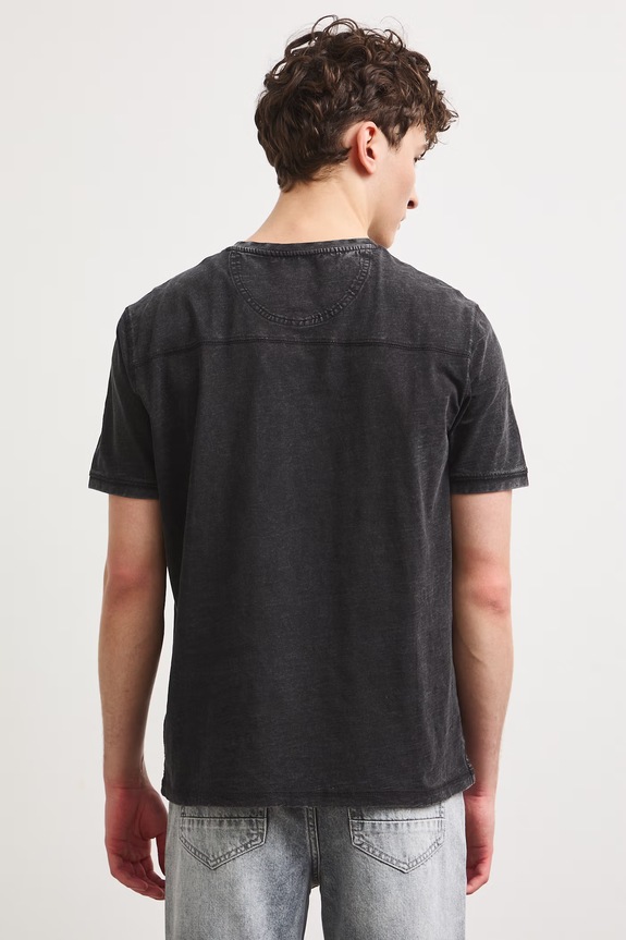 Oblečenie Polo tričko pánske bavlnené s efektom prania RS26-TSM090 čierna