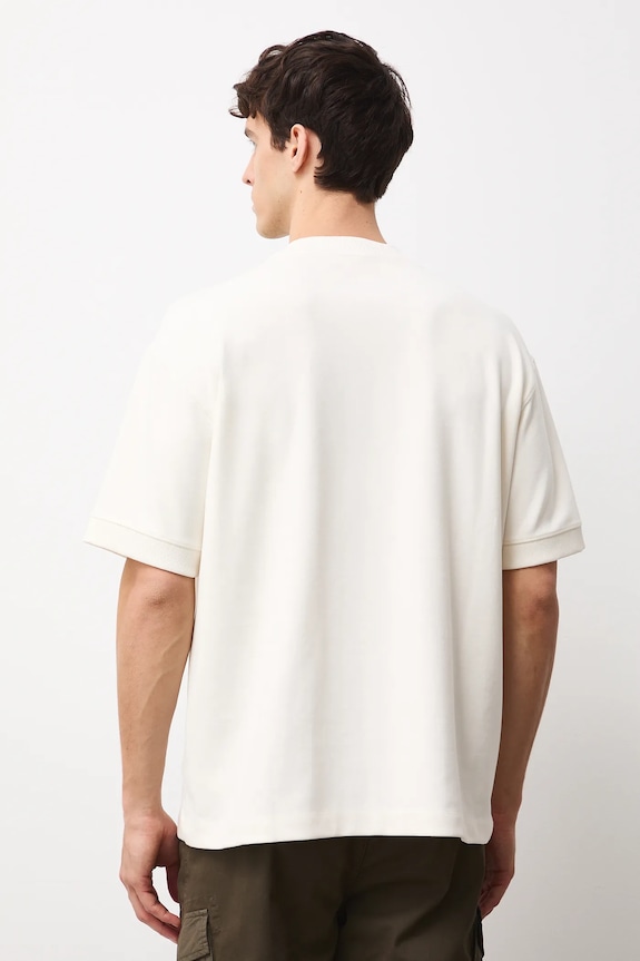 Odzież T-shirt męski interlock gładki RS26-TSM100 beżowy