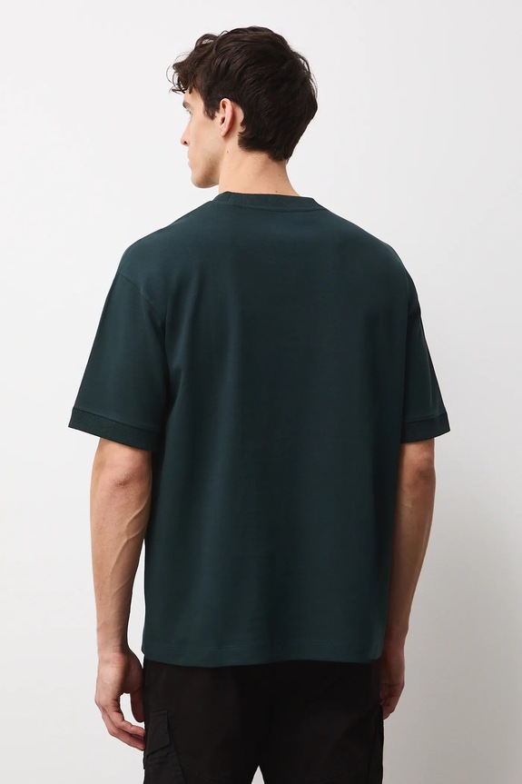 Odzież T-shirt męski interlock gładki RS26-TSM100 turkusowy
