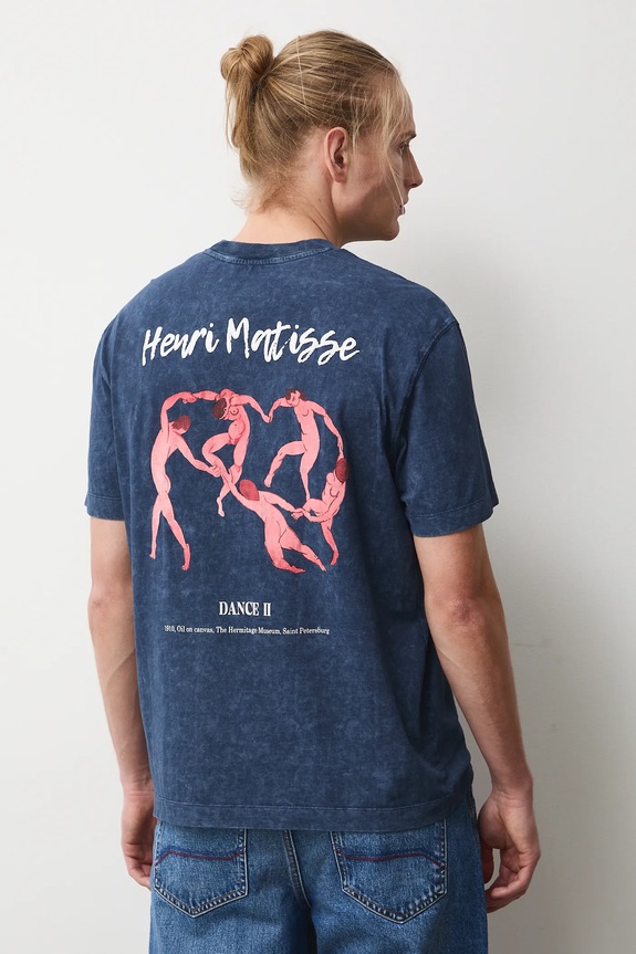 Odzież T-shirt bawełniany męski z kolekcji Eviva L'arte RS26-TSM250 granatowy