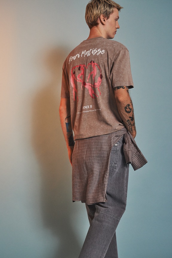 Odzież T-shirt bawełniany męski z kolekcji Eviva L'arte RS26-TSM250 beżowy