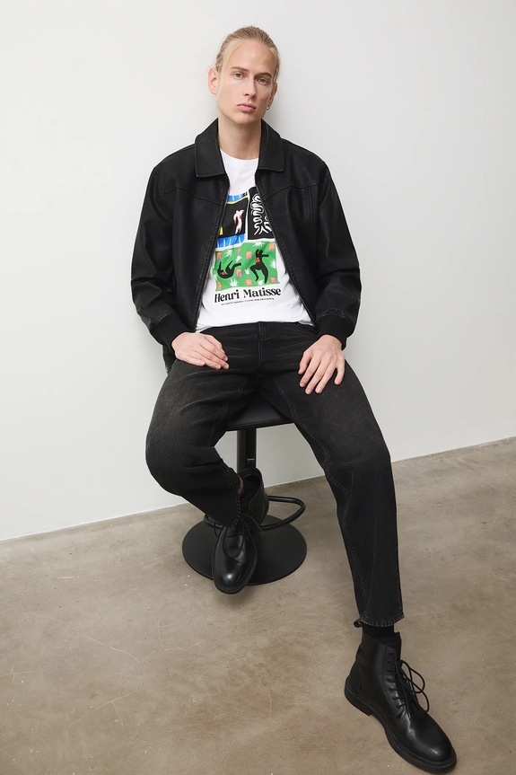Odzież T-shirt bawełniany męski z kolekcji Eviva L'arte RS26-TSM251 biały