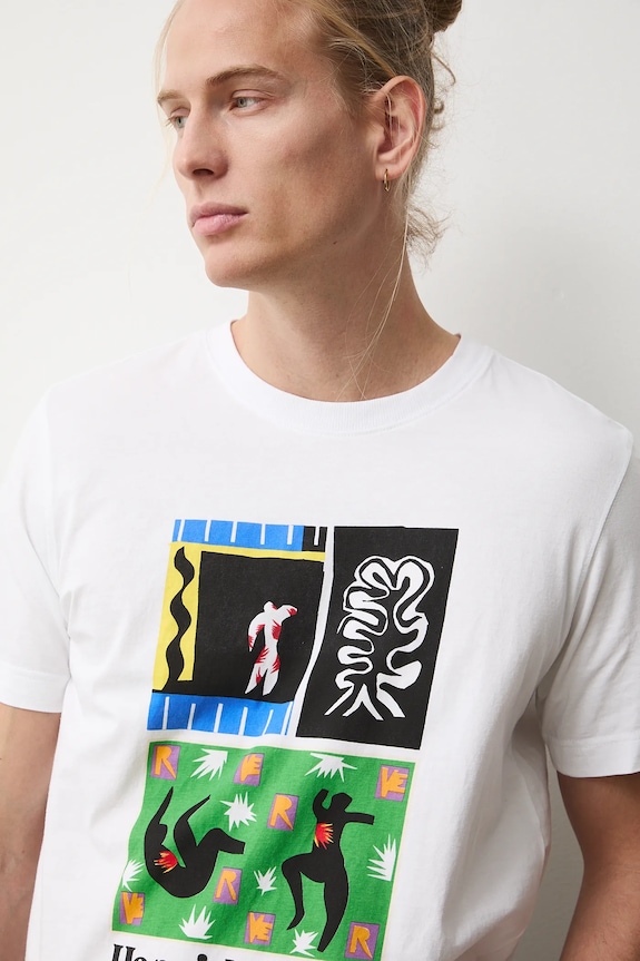 T-shirt bawełniany męski z kolekcji Eviva L'arte RS26-TSM251 biały