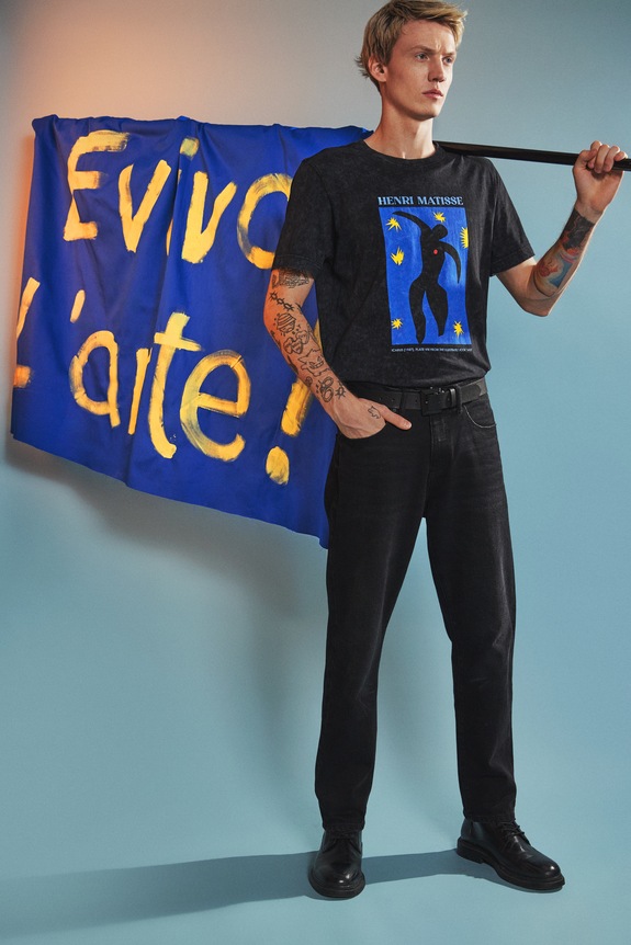 T-shirt bawełniany męski z kolekcji Eviva L'arte RS26-TSM251 czarny RS26