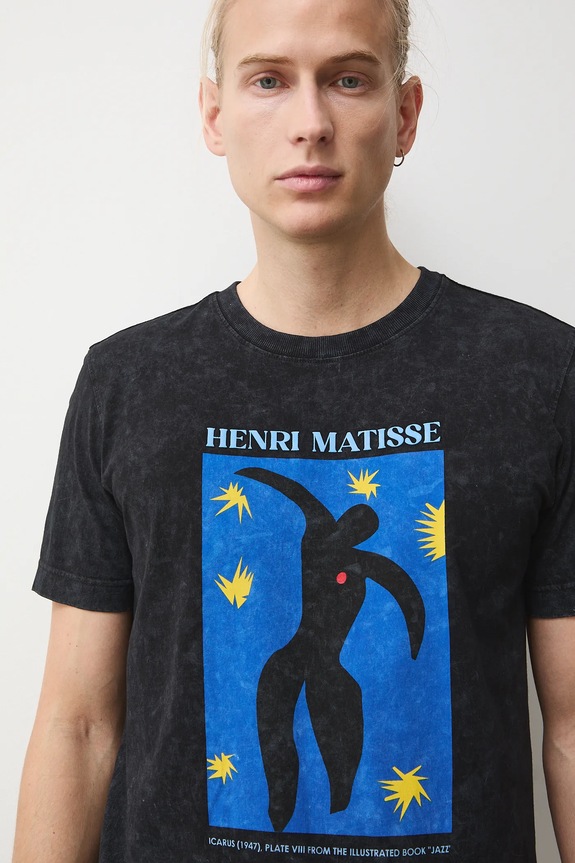 T-shirt bawełniany męski z kolekcji Eviva L'arte RS26-TSM251 czarny