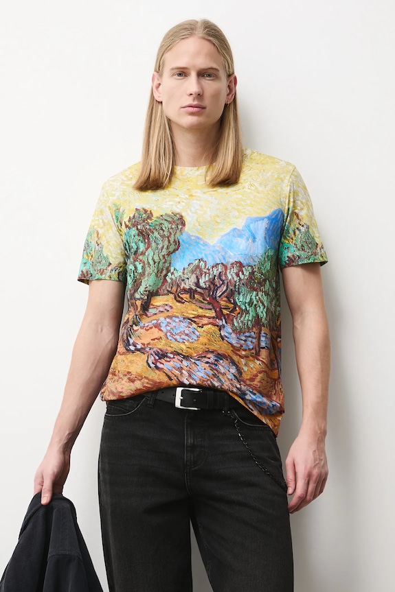 T-shirt męski z kolekcji Eviva L'arte wzorzyste multicolor RS26-TSM257