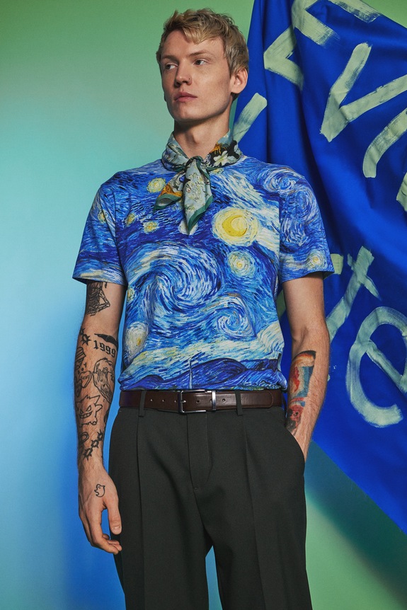 Odzież T-shirt męski z kolekcji Eviva L'arte RS26-TSM260 multicolor