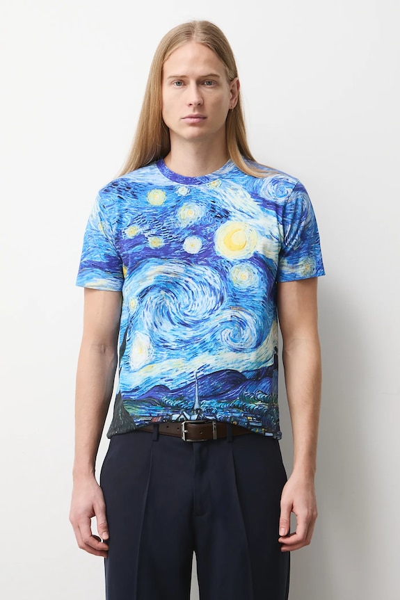 T-shirt męski z kolekcji Eviva L'arte wzorzyste multicolor RS26-TSM260