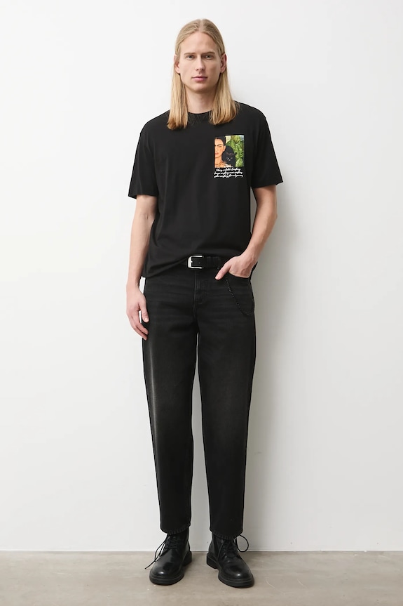 Odzież T-shirt bawełniany męski z kolekcji Frida RS26-TSM264 czarny