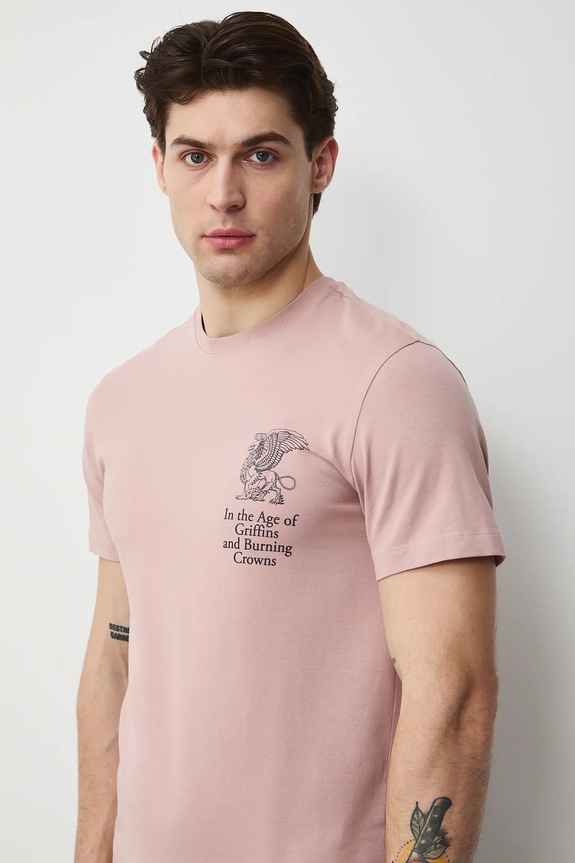 Basic tričko pánske ružová RS26-TSM301