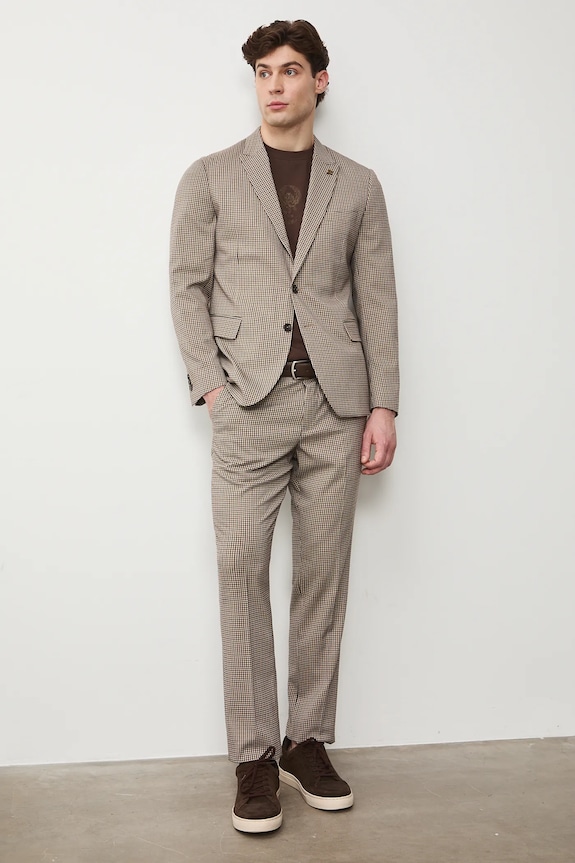 Bavlnené tričko pánske s potlačou RS26-TSM303 hnedá RS26