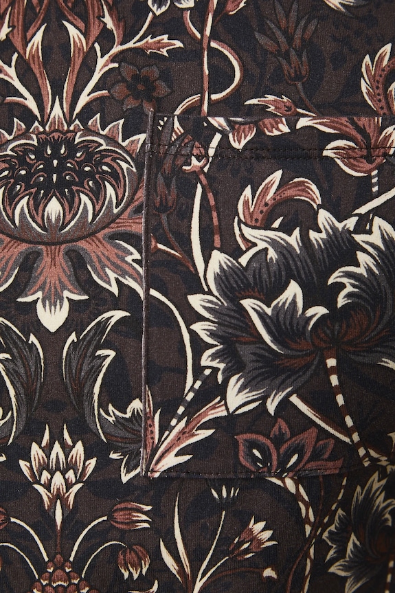 Bavlnené tričko pánske s elastanom vzorovaný RS26-TSM304 hnedá