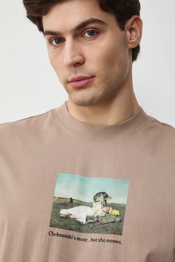 Medicine t-shirt in cotone beige RS26-TSM353