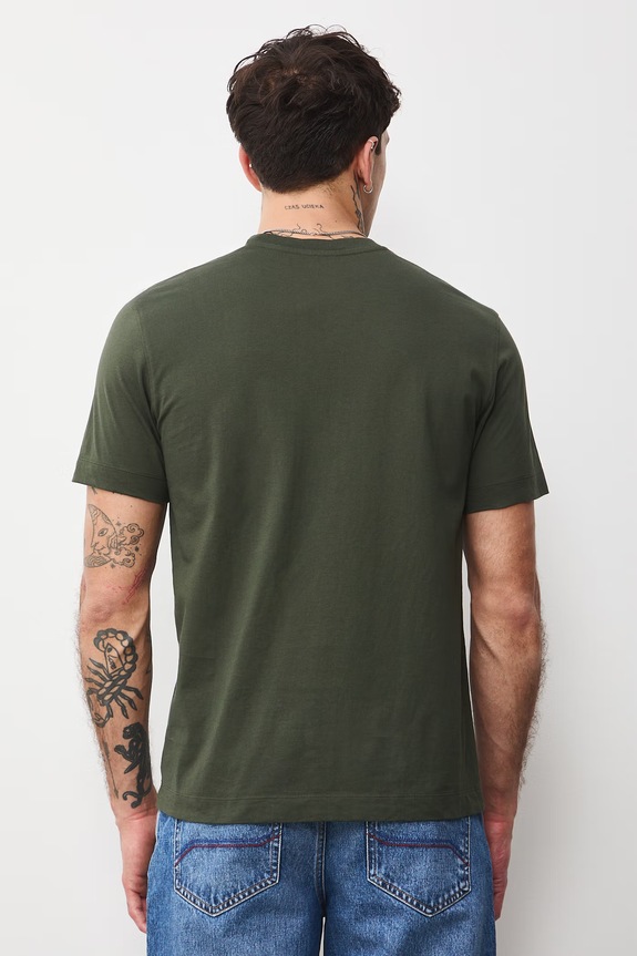 Oblečenie Bavlnené tričko pánske s potlačou RS26-TSM408 zelená