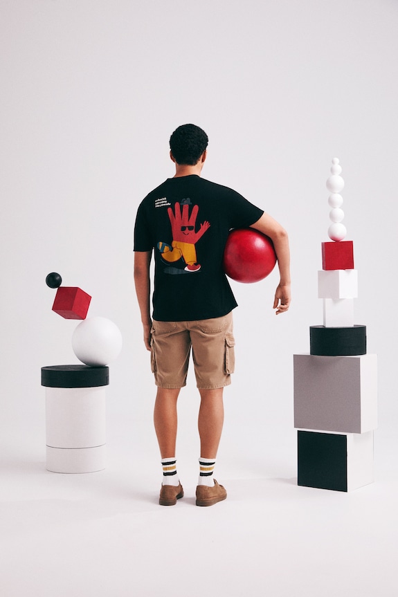T-shirt męski bawełniany by Jagoda Pecela, Grafika Polska czarny RS26-TSM452